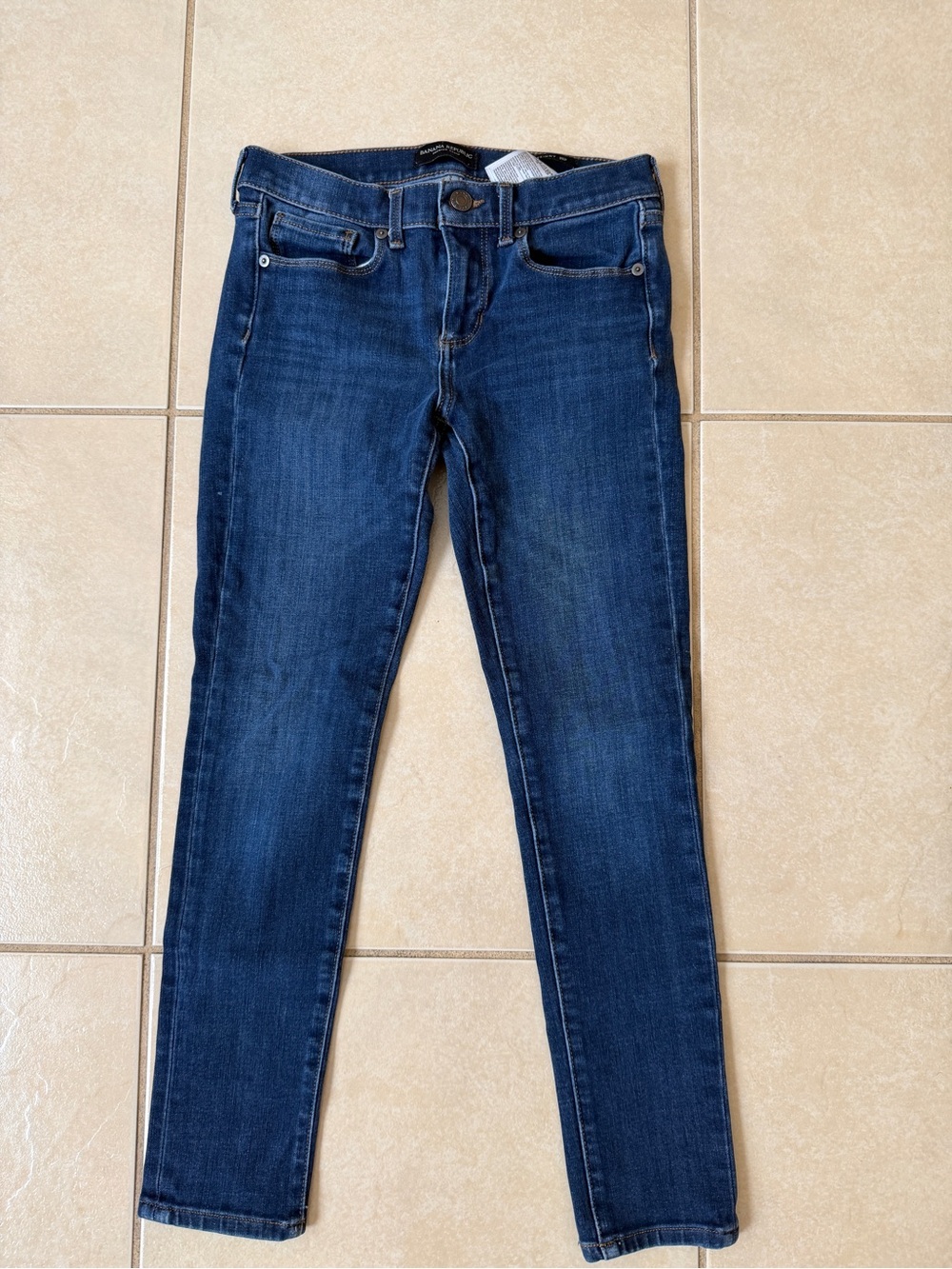 Banana Republic Jeans 25P Womens Skinny Low Rise Dark Wash Blue Denim